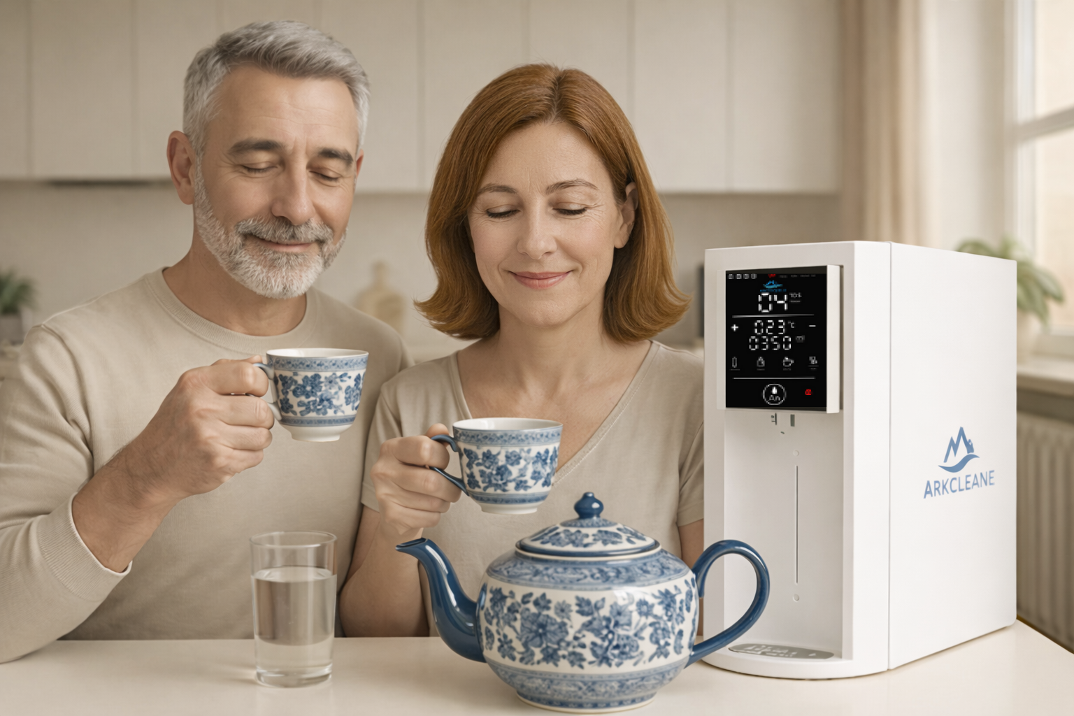 Personen in einer ruhigen Teesituation im Alltag.