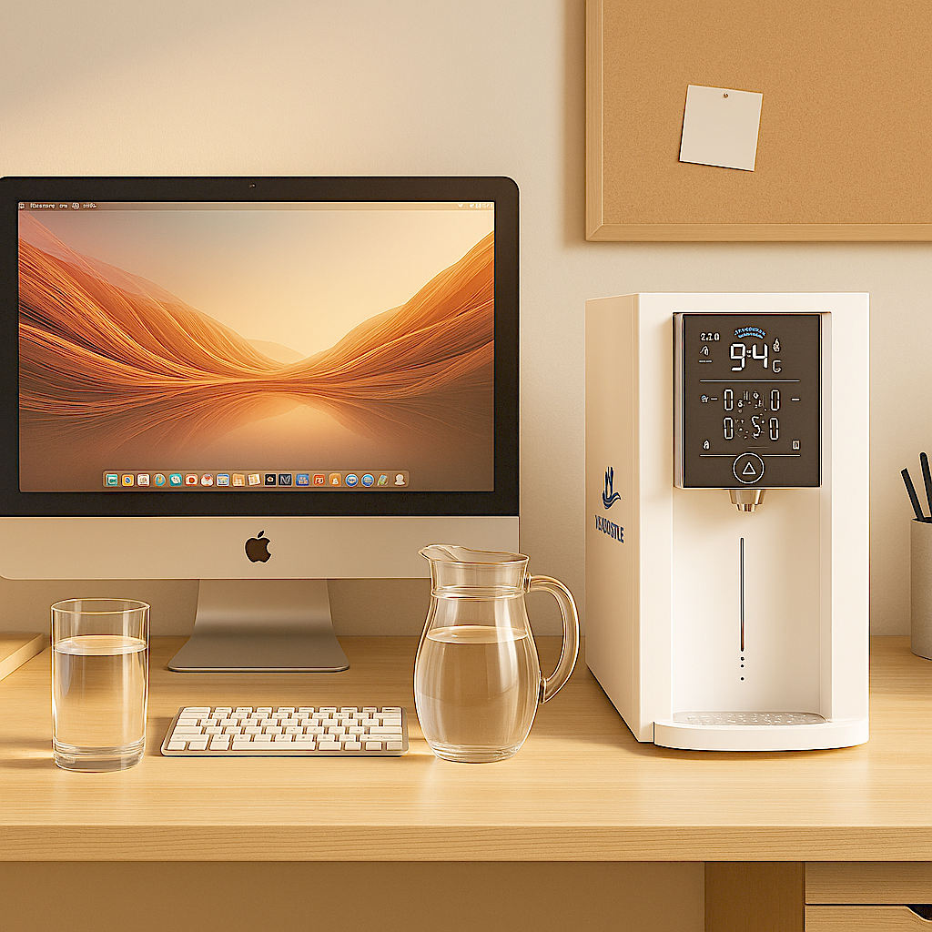 Arktisquelle im Büro: genug trinken und konzentriert bleiben.